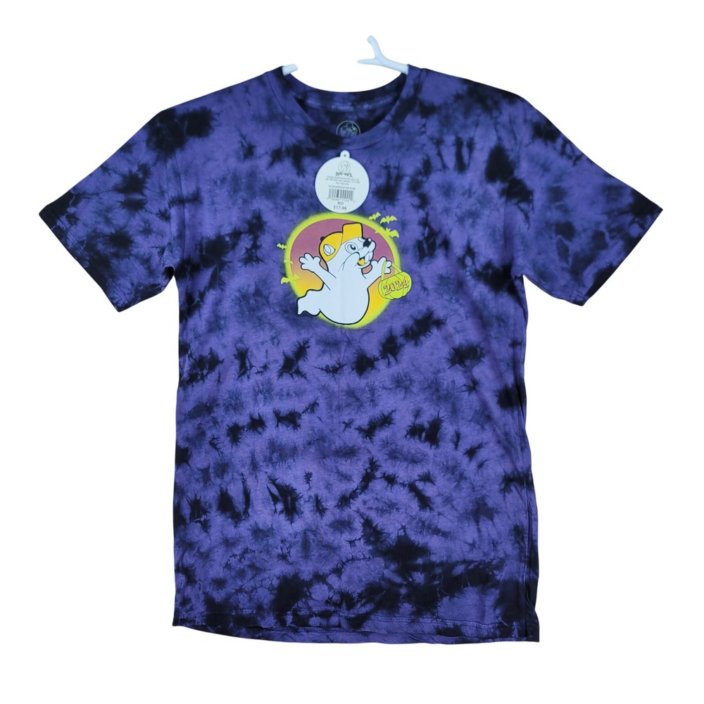 Buc-ee's T-Shirt Men Medium Purple Hey Boo Halloween 2024 Tie Dye Glow‎ In Dark